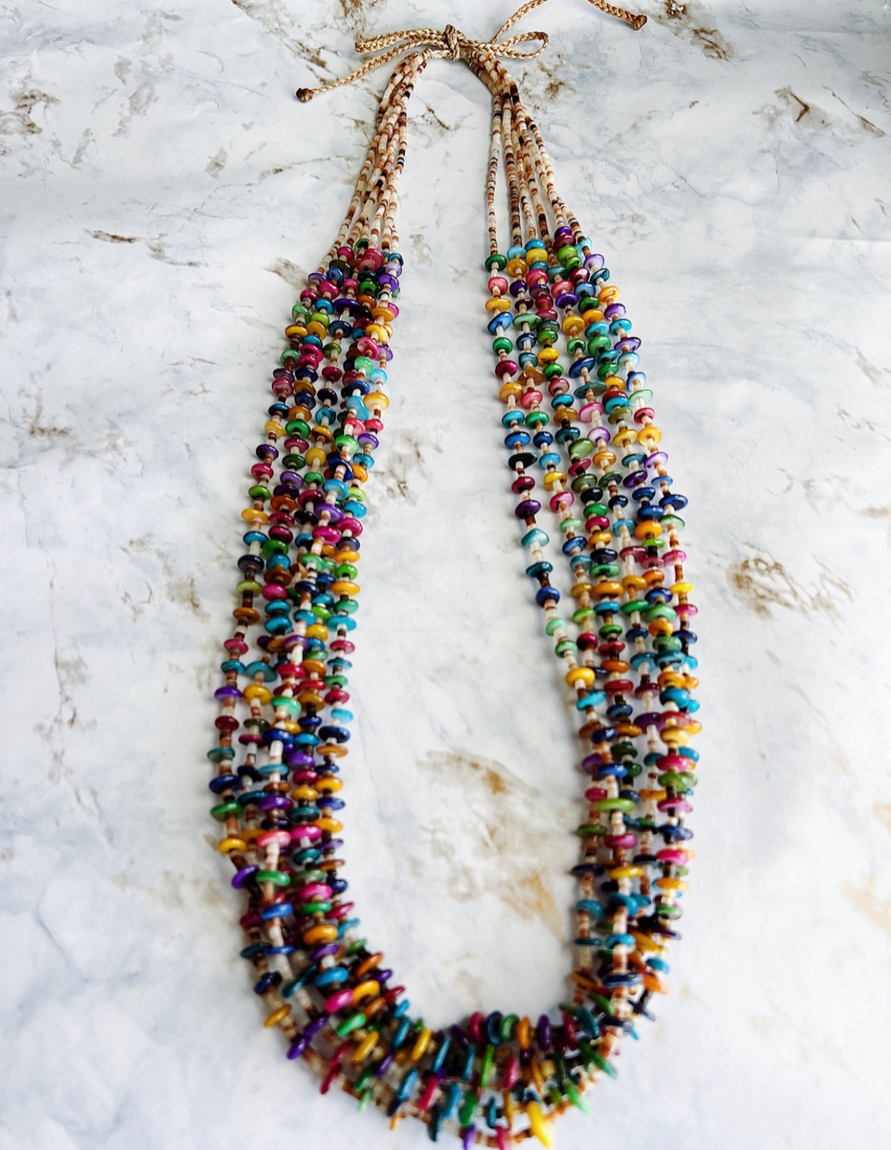 Multicolored Shell Necklace Set