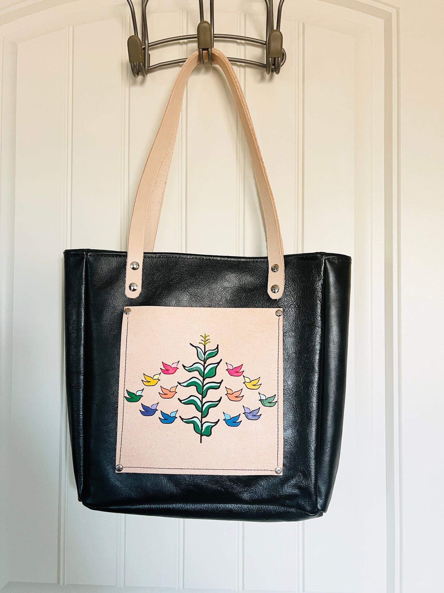 Leather Tote Bag Tree of Life