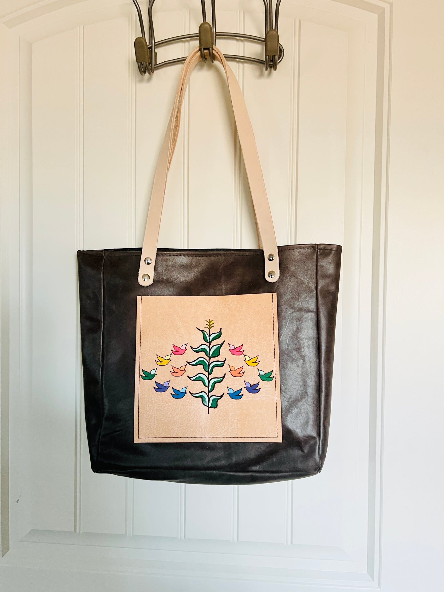 Leather Tote Bag Tree of Life