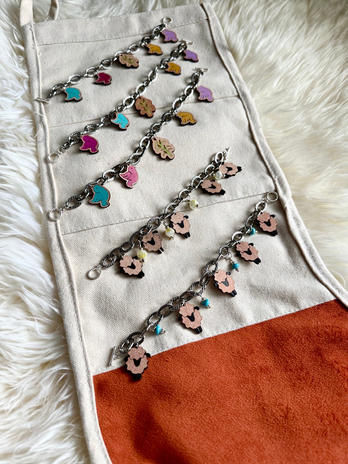 Leather Charm Bracelet