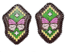 Leather Earring Butterfly